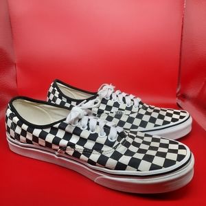 Vans Black and White Checkered Low Top Shoes Mens 11 Women's 12.5